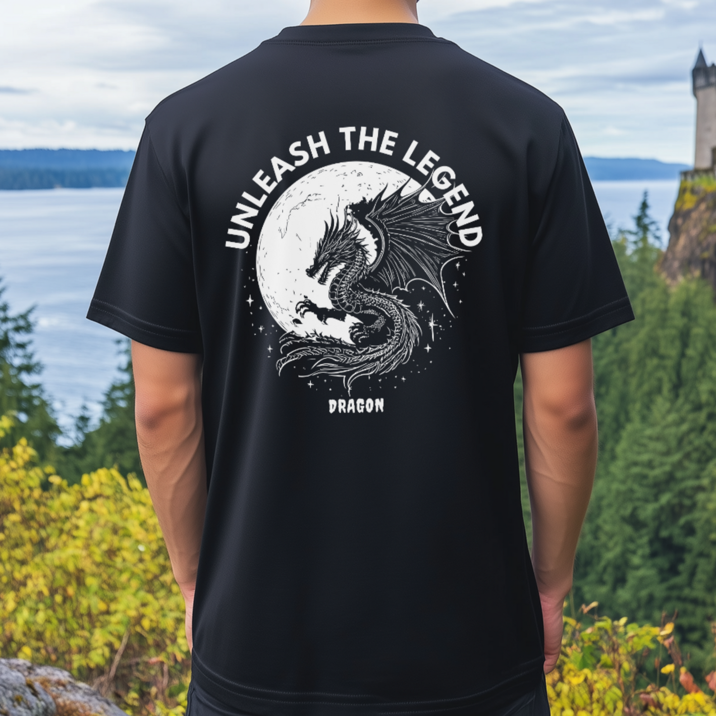 Mythic Monsters Dragon -T-Shirt Mens