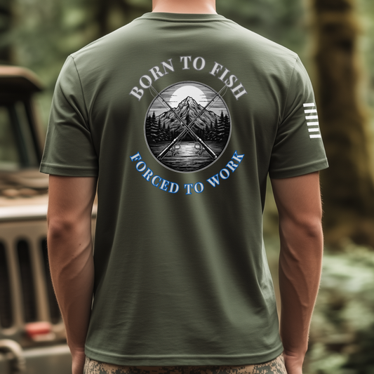 Mythic Outdoors Collection Born to Fish -T-Shirt Mens